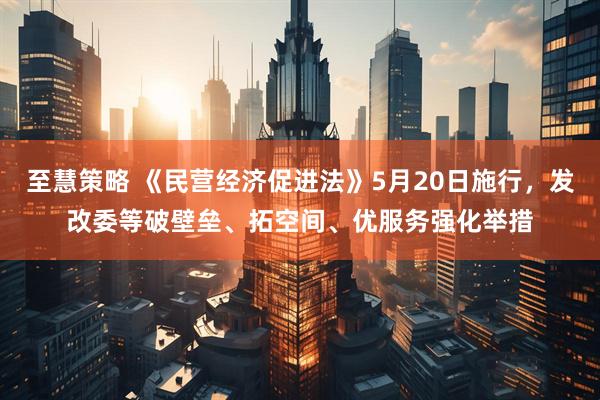 至慧策略 《民营经济促进法》5月20日施行，发改委等破壁垒、拓空间、优服务强化举措
