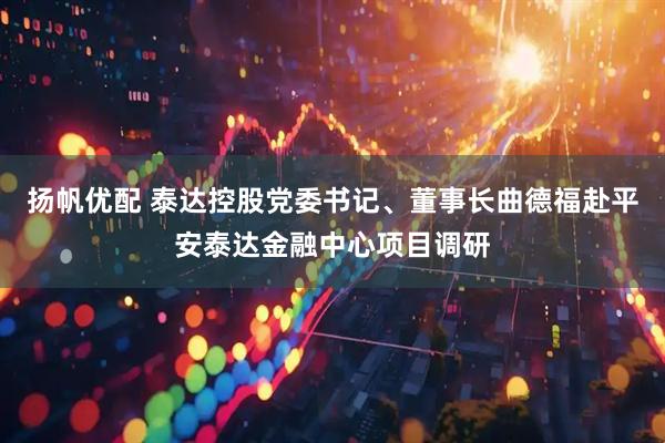 扬帆优配 泰达控股党委书记、董事长曲德福赴平安泰达金融中心项目调研